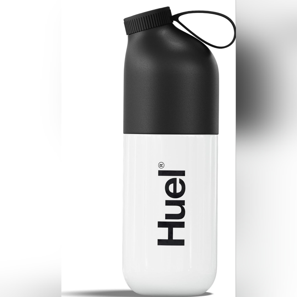 Huel Black Lid White Bottle